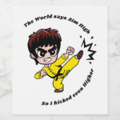 Ziel hoch Motivierend Weinetikett (Einzelnes Label)