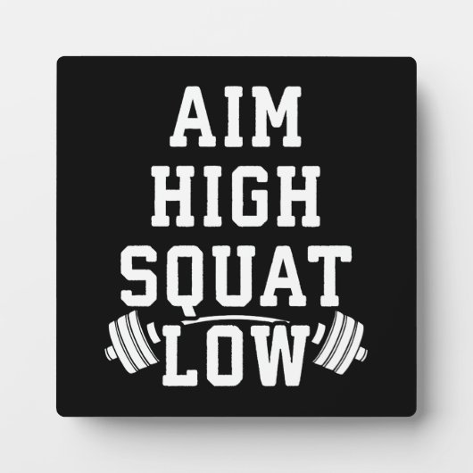 Ziel hoch, Squat Low - Workout Motivierend Fotoplatte (Vorderseite)