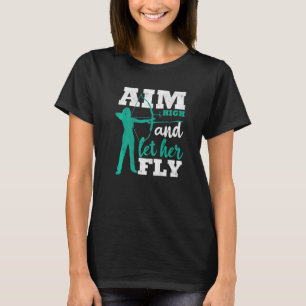 Ziel hoch und Ließ ihre Fliegenkläger Frauen Jagen T-Shirt