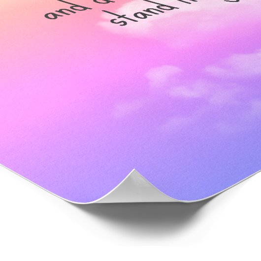 Ziel hohe Zitat Sonnenaufgangsfarben Wolken motivi Poster (Ecke)