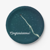 Ziel in Richtung Sternen Flugzeug Pappteller (Vorderseite)