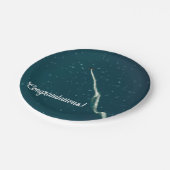 Ziel in Richtung Sternen Flugzeug Pappteller (Schrägansicht)