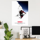 Ziel Kostenvoranschlag Bergsteiger tun, was Sie kö Poster (Heimbüro)