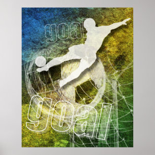 Ziel! Männerfußball Poster