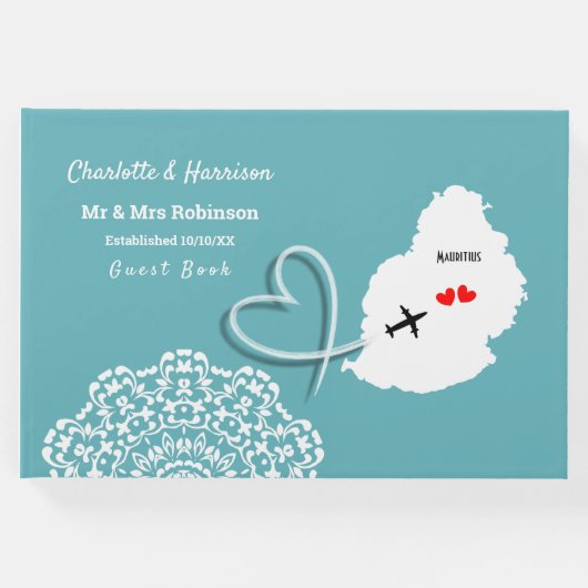 Ziel Mauritius Hochzeit Gästebuch (Vorderseite)