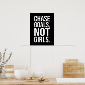 Ziel nicht Mädchen verfolgen - Fitness, Husteln, E Poster (Küche)