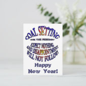 Ziel: Nichts erwarten Feiertagspostkarte (Stehend Vorderseite)