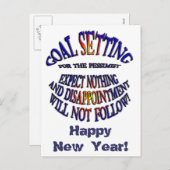 Ziel: Nichts erwarten Feiertagspostkarte (Vorne/Hinten)