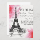 Ziel Paris Hochzeit Speichern Sie das Datum Save The Date (Vorne/Hinten)