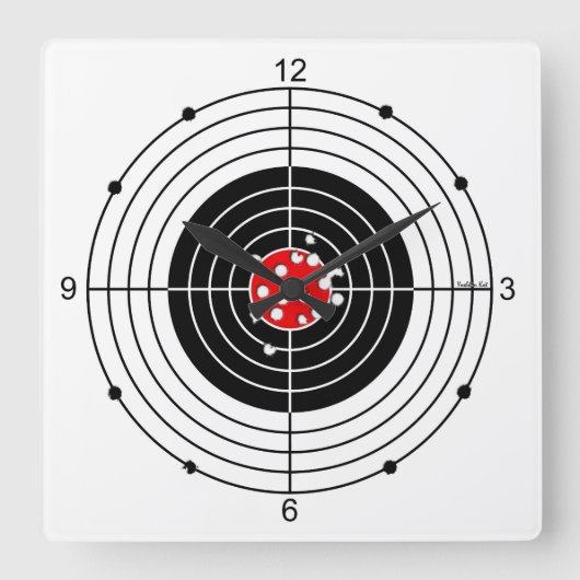 Ziel Quadratische Wanduhr (Vorderseite)