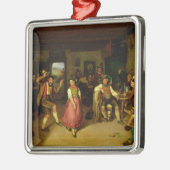 Ziel-Schießen und Tanzen in Oberbayern, 1841 Ornament Aus Metall (Links)
