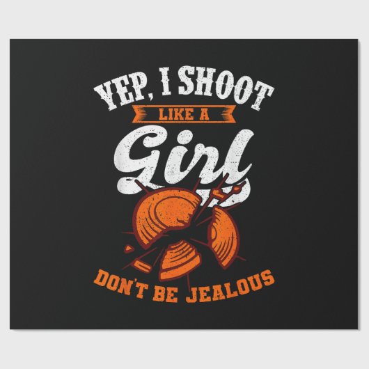 Ziel schießen Yep, ich schieße wie ein Geschenk fü Geschenkpapier (Flach)