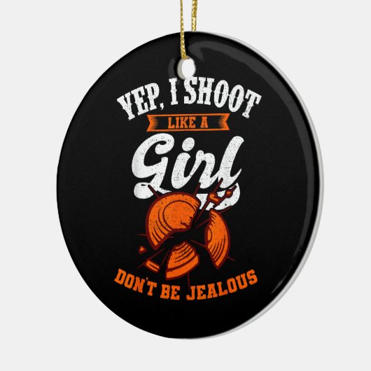 Ziel schießen Yep, ich schieße wie ein Geschenk fü Keramik Ornament (Links)