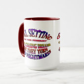 Ziel: Schluss mit der Jagd nach Träumen Tasse (Vorderseite Links)