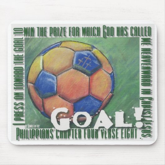 Ziel! Schrifts-Fußball mousepad (Vorne)