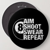 Ziel Shooting Sweet wiederholen 8 Ball Pool Billar Button (Vorne & Hinten)