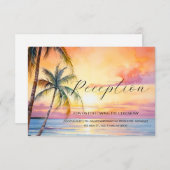 Ziel Sonnenuntergang Hochzeit Begleitkarte (Vorne/Hinten)