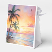 Ziel Sonnenuntergang Hochzeit Geschenkschachtel (Rückseite)