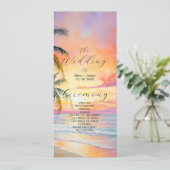 Ziel Sonnenuntergang Hochzeit Programm (Stehend Vorderseite)