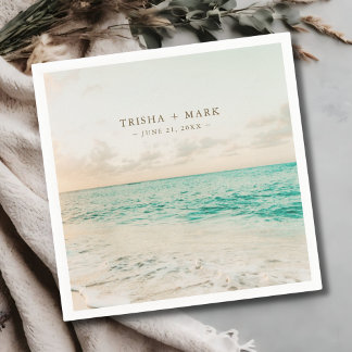 Ziel Sonnenuntergang Hochzeit Serviette