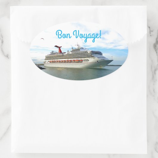 Ziel Sunshine Bon Voyage Ovaler Aufkleber (Tasche)