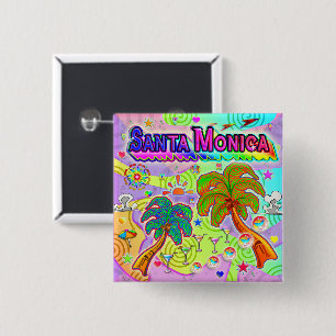 Ziel-Taste für Santa Monica-Urlaub Button