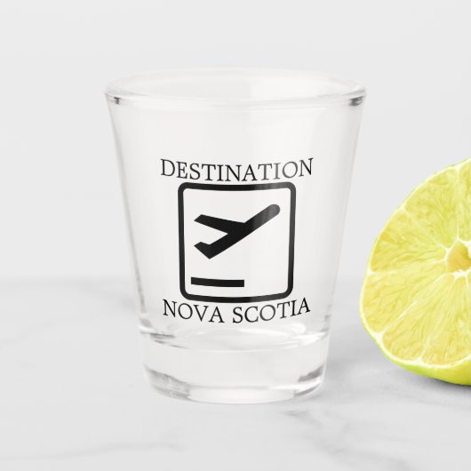 Ziel To the East Coast Nova Scotia shot cup Schnapsglas (Vorderseite)