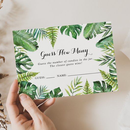 Ziel Tropical Guess wie viele Spielkarte Visitenkarte