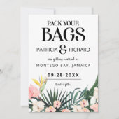 Ziel tropische Hochzeit speichern das Datum (Vorderseite)