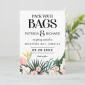 Ziel tropische Hochzeit speichern das Datum (Stehend Vorderseite)