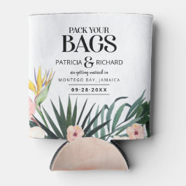 Ziel tropische Hochzeit speichern das Datum Dosenkühler