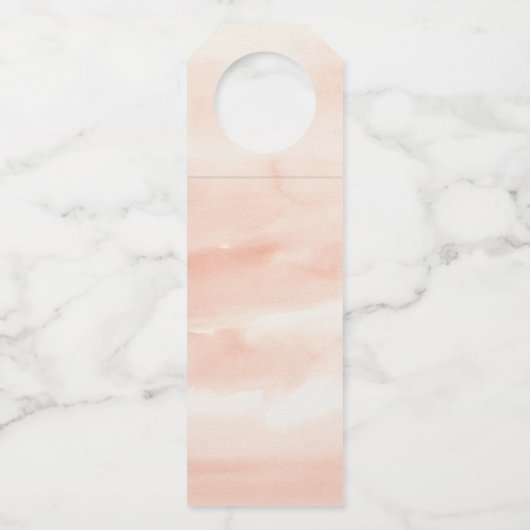 Ziel tropische Hochzeit speichern das Datum Flaschenanhänger (Rückseite)