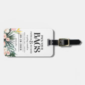 Ziel tropische Hochzeit speichern das Datum Gepäckanhänger (Vorderseite horizontal)