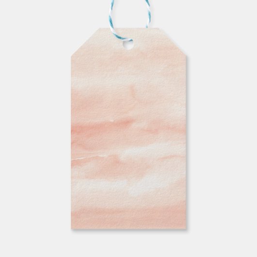 Ziel tropische Hochzeit speichern das Datum Geschenkanhänger (Rückseite)