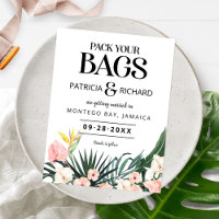 Ziel tropische Hochzeit speichern das Datum