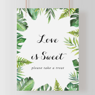 Ziel tropische Liebe ist süße Signatur Poster