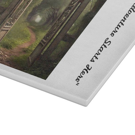 "Ziel unbekannt" Schneidebrett (Ecke)