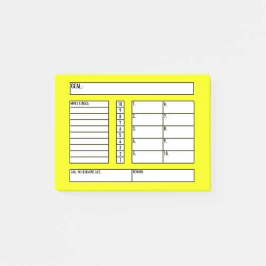 Ziel-Verfolger-Post-It Post-it Klebezettel (Vorderseite)