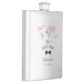 Ziel Wasserfarbe Weltkarte Der TRAUZEUGE Flachmann (Rechts)