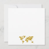 Ziel Weltkarte bewegliche Herzen Save the Date (Rückseite)