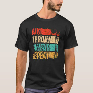 Ziel Wurf Schwur Wiederholung Beil Vintage Axtwerf T-Shirt
