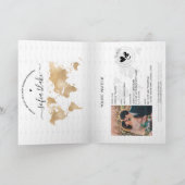 Zielausweis Weltkarte Moderne Babydusche Einladung (Innenseite)