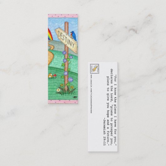 Zielbuchmarke (Set von 20) Mini Visitenkarte (Vorne/Hinten)