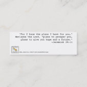 Zielbuchmarke (Set von 20) Mini Visitenkarte (Rückseite)