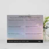 Ziele - Arbeitsblatt (Stehend Vorderseite)