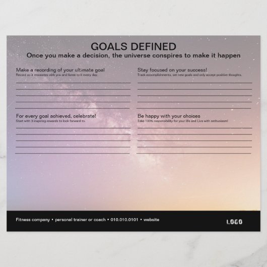 Ziele - Arbeitsblatt (Rückseite)