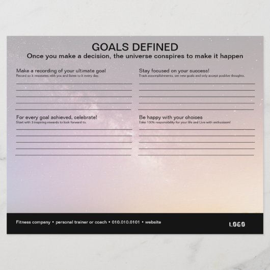 Ziele - Arbeitsblatt (Rückseite)