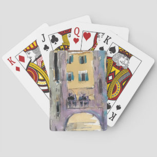 Ziele Blick auf die Brücke des Venice-Kanals Spielkarten