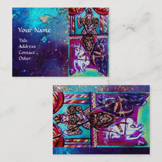 ZIELE DER VERLORENEN SCHATTEN / CHARIOT-Blau Visitenkarte (Vorne/Hinten)