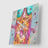 ZIELE DER VERLORENEN SCHATTEN /Stärke/Höhe Quadratische Wanduhr (Winkel)